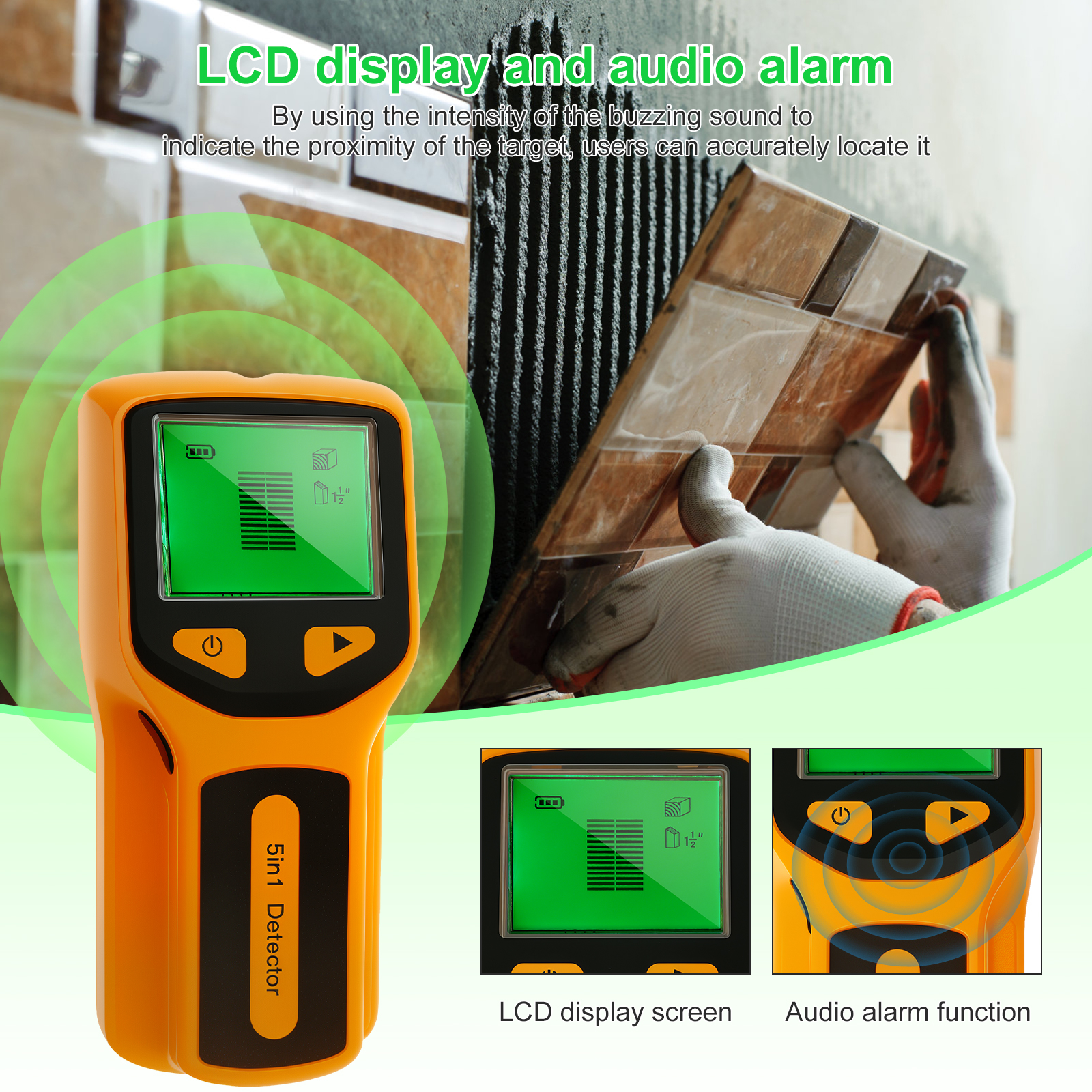 TMWEFUSC 5-in-1 Wall Stud Finder with LCD Display photo 5