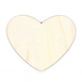 ERINGOGO 50pcs Small Wooden Hearts Wood Hearts for Crafts Wooden Cutouts  Heart Shape Love Wood Chip Heart Shape Wood Slice Wood Decor Wooden Heart