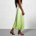 thumbnail image 2 of TaTaai Women's Satin Elastic Waist Maxi Skirt with Drawstring, Solid Color, and Flowy Ankle-Length Silhouette Gift, 2 of 7