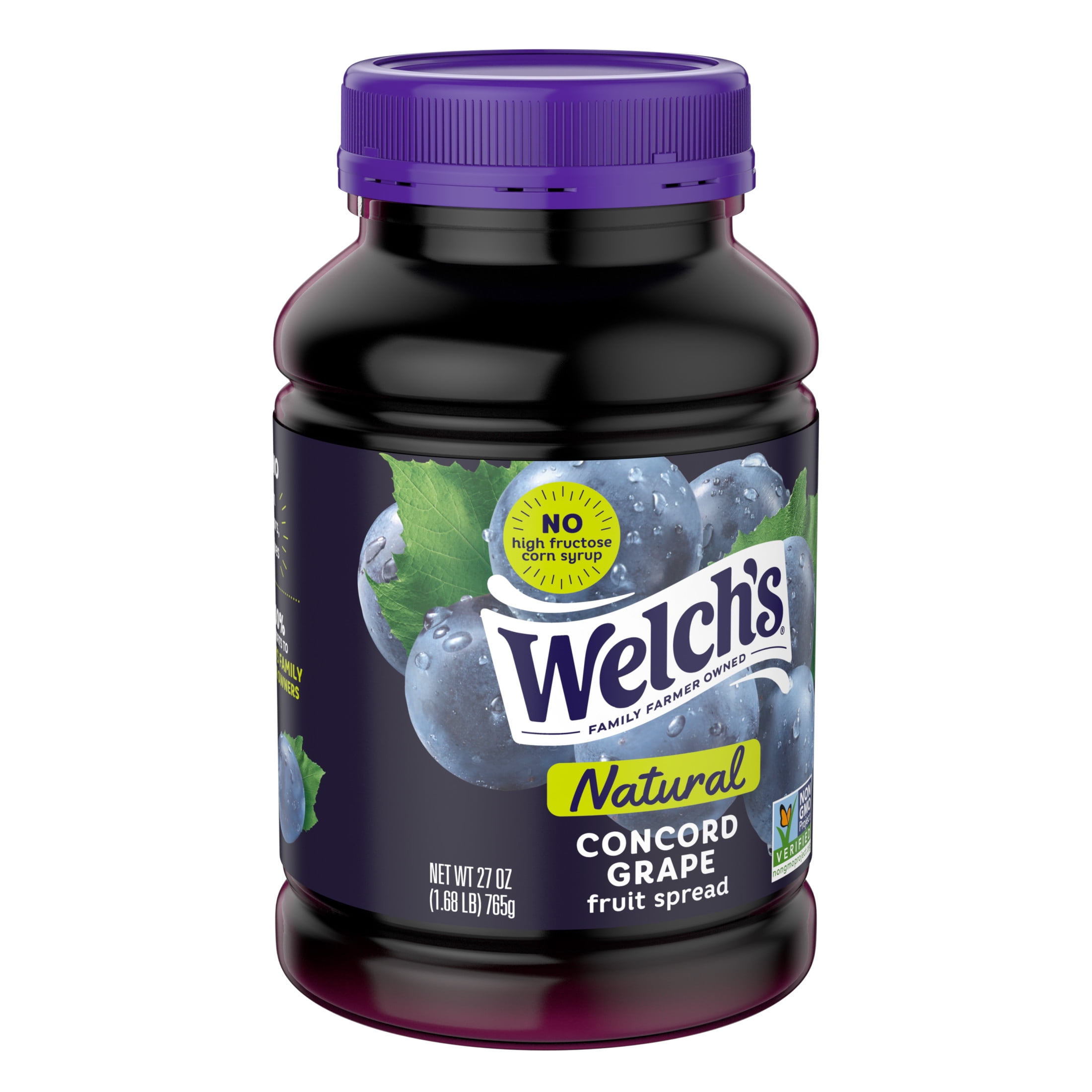 Welch's Natural Concord Grape Spread, 27 oz Jar