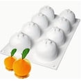 thumbnail image 4 of Molde de silicona naranja 3D antiadherente for postres, perfecto for tartas de mousse, golosinas de chocolate, pudín, gelatina y helado, 4 of 4