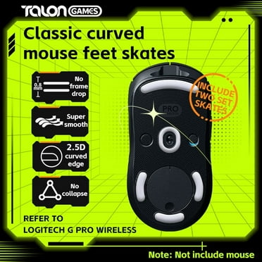 TALONGAMES Mouse Feet Skates For Logitech GPRO Wireless/ GPW Gaming Mouse, Gray, 2Sets