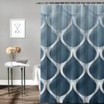 thumbnail image 2 of Creowell Ombre Aegean Blue Fabric Shower Curtain, Waterproof Design and Polyester, Quick-Drying, Weighted Hem, Shower Curtains Set for Bathroom , Machine Washable with  Hooks White, 2 of 7