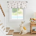 thumbnail image 6 of Valance Curtains for Kitchen Windows Easter Cute Bunny Bow Carrot Rod Pocket Valance Leaves Plant Polka Dot Short Window Curtain Topper for Bedroom Living Room Bathroom 54x18in,1&nbsp;Panel, 6 of 9