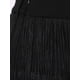 thumbnail image 5 of Falda de lápiz mini con cinturón de cintura alta INSPIRE CHIC con flecos para mujer XL negra, 5 of 6