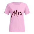 thumbnail image 5 of T-shirts Assortis pour Couples de la Saint-Valentin à Imprimé de Lettres, Coupe Ample, Mode Décontractée, Léger, Col Rond, Manches Courtes, T-Shirt Confortable et Doux, Chemisiers pour Mari et Femme, Chandail, Tenues, Rose, TTG, 5 of 5