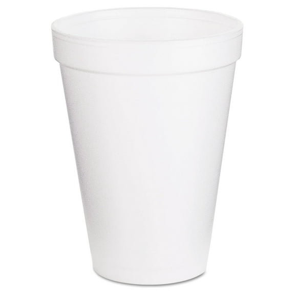 Foam Cups 12oz White - 2 Sets of 1000 Insulated Disposable Cups, Container Corp 12J12, for Coffee, Tea, Hot & Cold Drinks