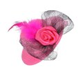 thumbnail image 2 of Greeniant Divertidos sombreros de pollo, Mini gorro de plumas con dobladillo, decoración para banquetes, puesta en escena, accesorio para disfraz, Aseo de mascotas Rosa roja Greeniant PT003910-01, 2 of 6