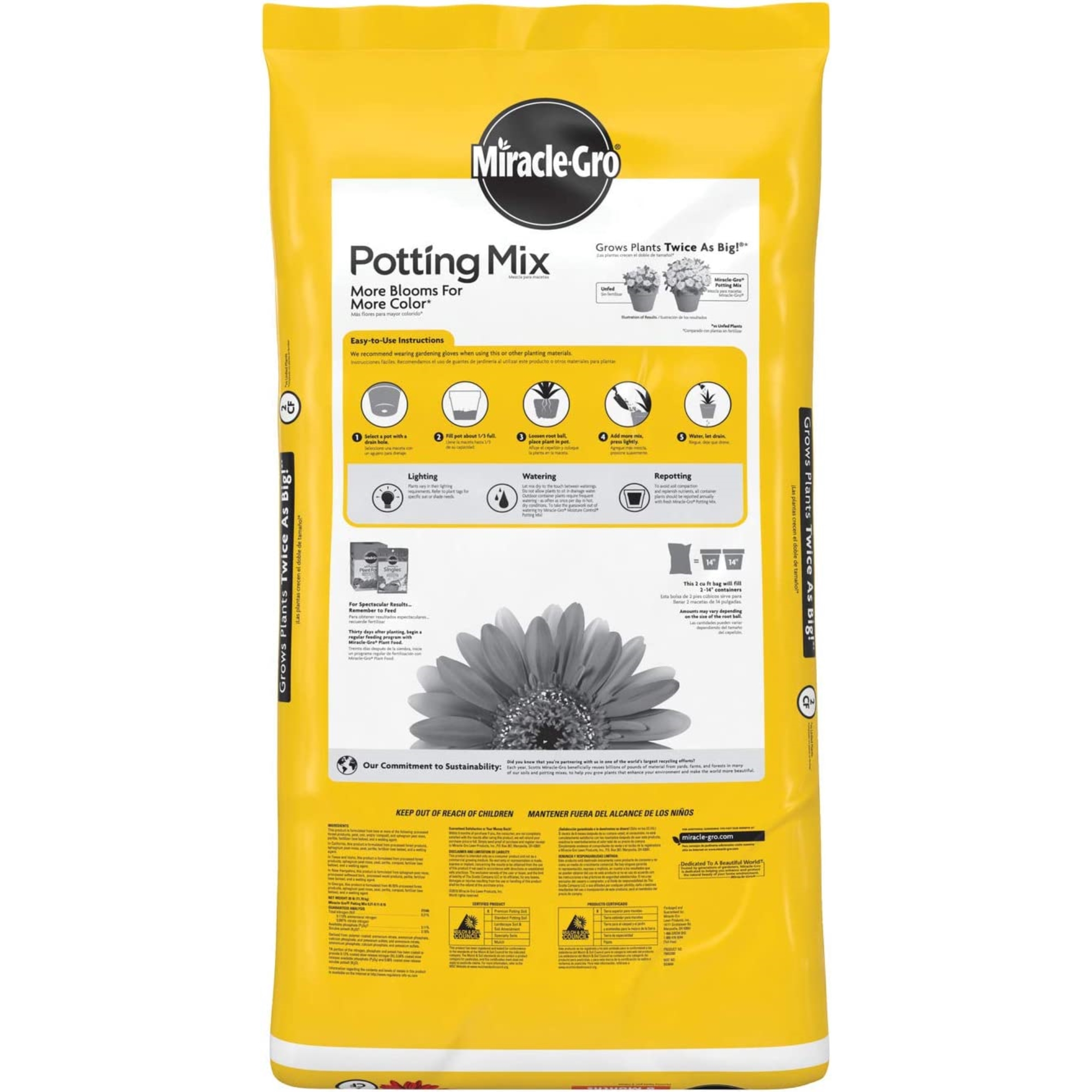 Miracle-Gro Potting Mix, 2 cu. ft., Feeds Plants up to 6 Months - image 3 of 8