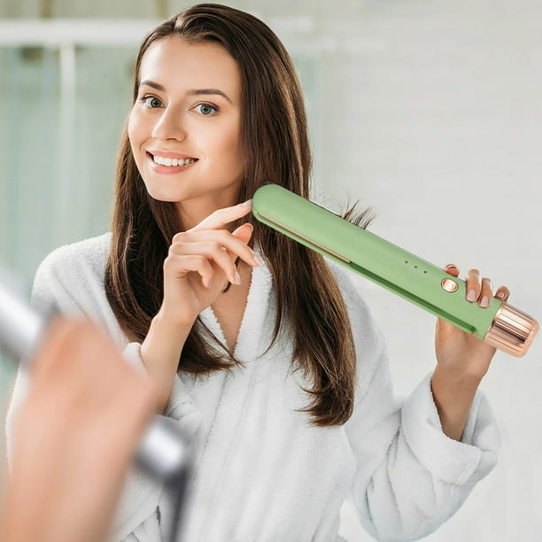 Ganfancp Rizos Naturales, Rizador de Pelo, Varita Rizadora, Alisador de Pelo Negativo Sin Dañar Los Rizos de Pelo, Calentamiento Rápido Rizador Varita En Todo Tipo de Cabello Artículos En Liquidación