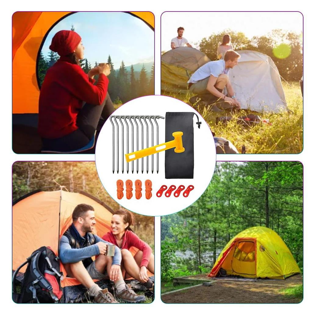 mmirethe Tent Accessories Kit Aluminum Alloy Camping Peg Outdoor