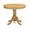 thumbnail image 3 of Small Round Kitchen Dinette Set - 3Pc Table & Chair Set - Oak finish, 3 of 5