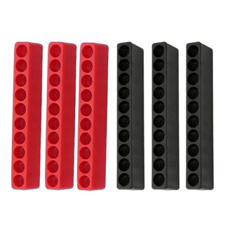 6PCS Orange 10-Hole Screwdriver Bit Holder With Carabiner – 1/4 Hex Drill Storage Organizer For All 1/4 Hex Shank Bits