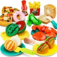 thumbnail image 4 of Juguete de comida Cutting Play JASNKKONT 87 unidades para niños con cesta, 4 of 6