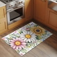 thumbnail image 2 of Entryway Rug 2'x3', Colorful Daisy Floral Small Rug for Kitchen Bathroom Door Mat Indoor Entrance, Spring Flowers Botanical Leaves Rustic Non-Slip Area Rugs Floor Mats Carpet Front Door Rugs, 2 of 8