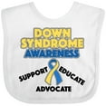 thumbnail image 3 of Inktastic Down Syndrome Awareness Support, Educate, Advocate Boys or Girls Baby Bib, 3 of 4