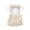 Beige, variant on Baby Boys Formal Suit Set Short Sleeve Romper Suspenders Shorts Pants Bowtie Wedding Tuxedo Outfits Clothes, 6-12 Months, Black