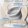 thumbnail image 4 of UHIAGREE Collapsible Bucket,5L 1.3 Gallon Small Cleaning Mop Buckets, SiliconeCleaning Tub(Gray), 4 of 7
