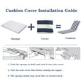 thumbnail image 3 of Chaise Lounge Cushions Outdoor, Breathable and UV Resistant, Fade Resistant & Fade-Resistant Lounger Cushions Suitable for Patio Furniture, Pool, Lawn (Blue striped-2 pcs), 3 of 9