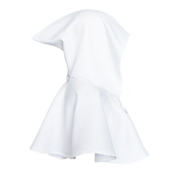 Toystoory Capucha decorativa para banquete de Halloween, chal de capa para adultos, sombrero de capucha Medieval de poliéster, accesorio de ropa Kits de decoración para fiestas Blanco