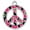 Hot Pink, variant on Delight Jewelry Silver-tone Large Hot Pink Cheetah Print Peace Sign - Silvertone Class of 2026 Delicate Bar Bracelet, 8.5"