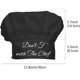 thumbnail image 2 of Gorro de chef divertido. No te metas con el gorro de chef. Gorro de cocina elástico ajustable para catering, para panaderos, hombres y mujeres, color negro., 2 of 7