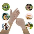 thumbnail image 4 of Unique Bargains 1 Pair Sunblock Mittens Ditsy Floral Lace Sun Block Driving Gloves for Women Pink, 4 of 5