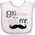 thumbnail image 3 of Inktastic Big Sister to a Little Mr. Girls Baby Bib, 3 of 4