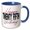 Blue/White, variant on 3drose, Pink Pastel Cursive Happy 25th Birthday, 15oz Mug