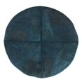 thumbnail image 2 of SIMPLIHOME Connor Pouf Rond Bohème en Cuir Noir Vieilli, Repose-Pieds, Repose-Pieds, Rembourré, pour le Salon, la Salle Familiale, 2 of 2