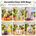 thumbnail image 2 of YANTONG Cellophane Bags 12"x16", 100 Pack Clear Gift Bags, Bottom Gusset for Stand-Up Display, Medium Plastic Cellophane Gift Wrap, Ideal for Large Goodies, Treats, Favors, Mugs, Includes 100 Ties, 2 of 5