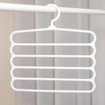 thumbnail image 2 of 1/5 Pack Multi-Functional 5-Layer Pants Hangers Non-Slip Wardrobe Multi-Layer Trouser Rack Scarf Rack Silk Scarf Tie Hanger Space Saver Closet Organization, 2 of 5