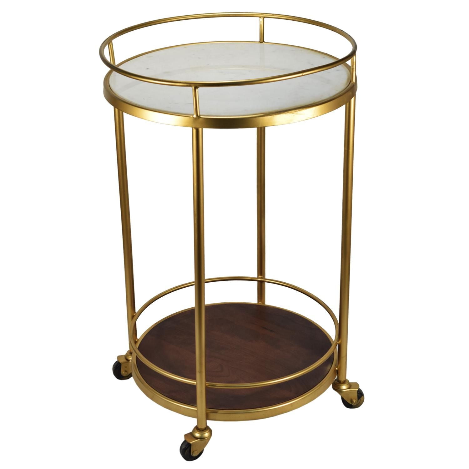 hometrends Foldaway Leather Table/Stool