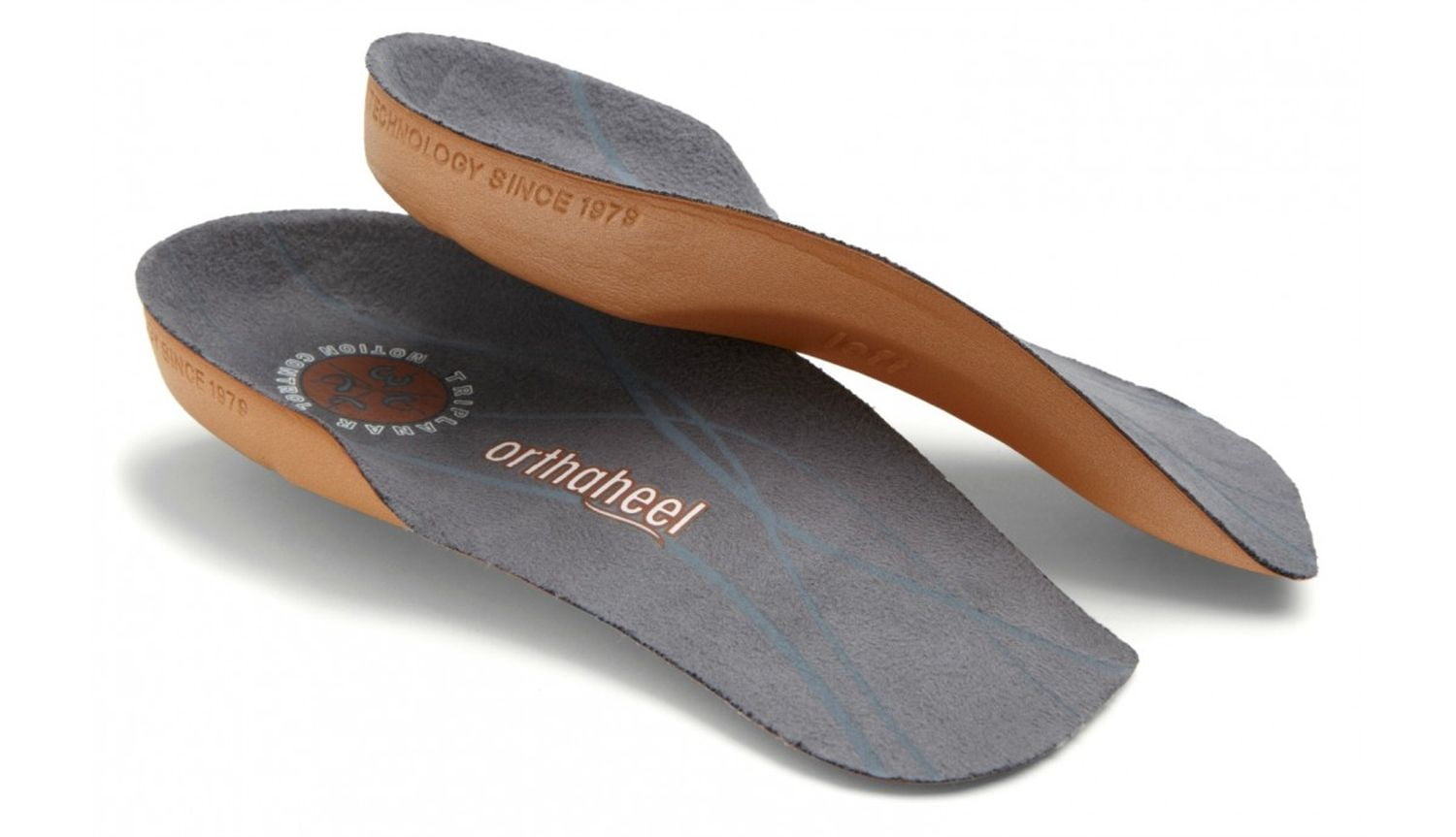 4 Length Orthotic Insoles,Grey,L 
