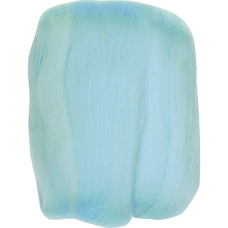Natural Wool Roving .3oz-Light Blue, Pk 3, Clover