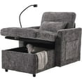 thumbnail image 7 of Multifunctional Lazyboy Sofa Recliner, Oversized Recliner Chair with Cell Phone Bracket, Extra Wide Recliner for Small Spaces Living Room Bedroom. (Gray), 7 of 7