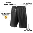 thumbnail image 4 of Justice League Batman Athletic Logo Mens Lined Mesh Shorts, Black, Medium, 4 of 6