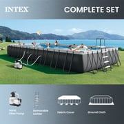 INTEX Ultra XTR 32ft x 16ft x 52in Above Ground Pool Set, Sand Filter Pump