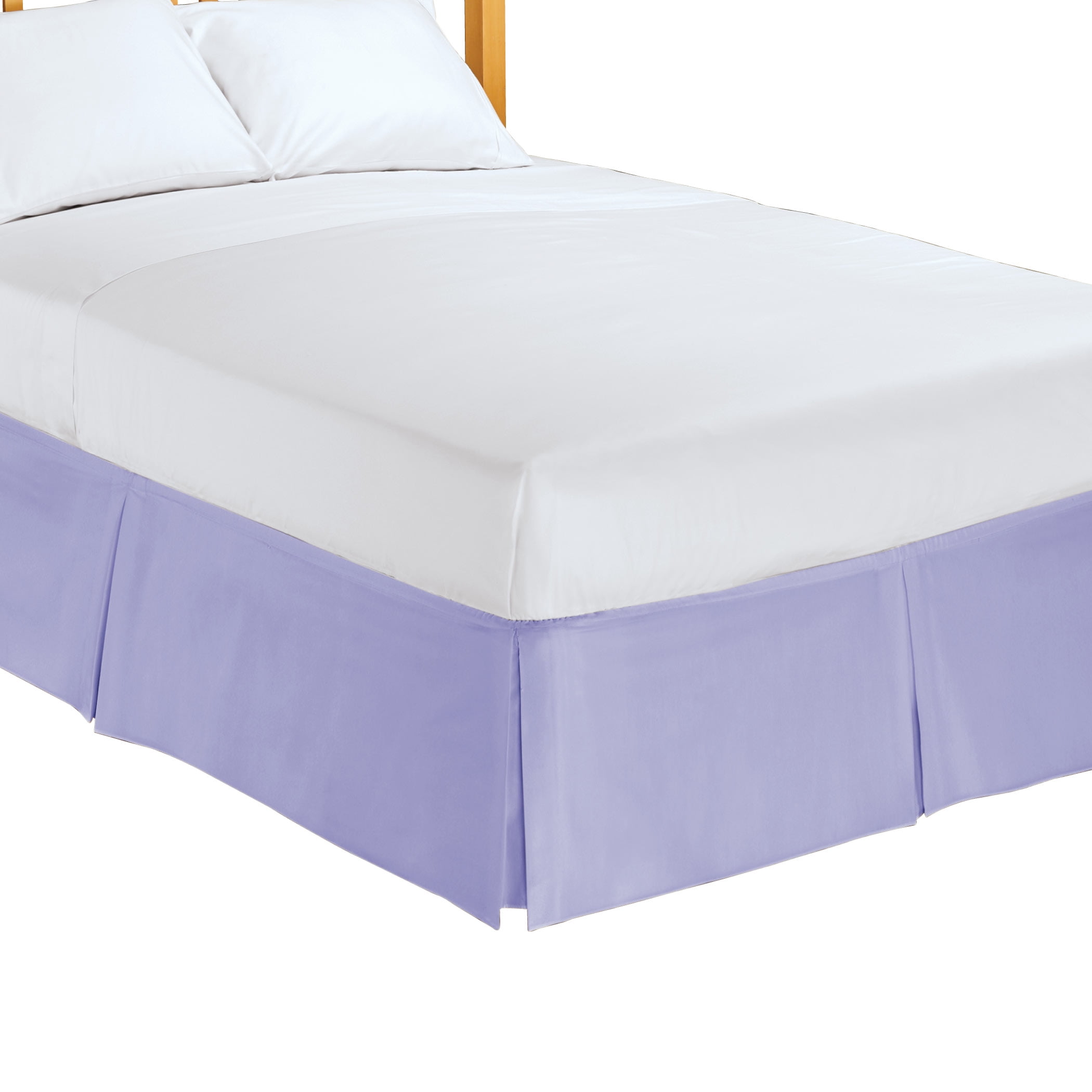 Classic Pleated Skirt, Elastic Bed Ruffle Wrap Around, 13.5 Tailored