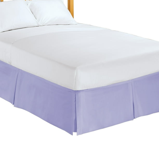 Classic Pleated Skirt, Elastic Bed Ruffle Wrap Around, 13.5 Tailored