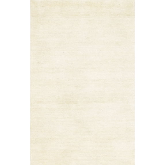 Ahgly Company Machine Washable Indoor Rectangle Contemporary Blanched Almond Beige Area Rugs, 6' x 9'