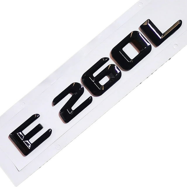 ZWEIP Car Rear Tail Emblem Number Letters Car Sticker For Mercedes Benz E260L E 260L Chrome Silver/ Matte Black