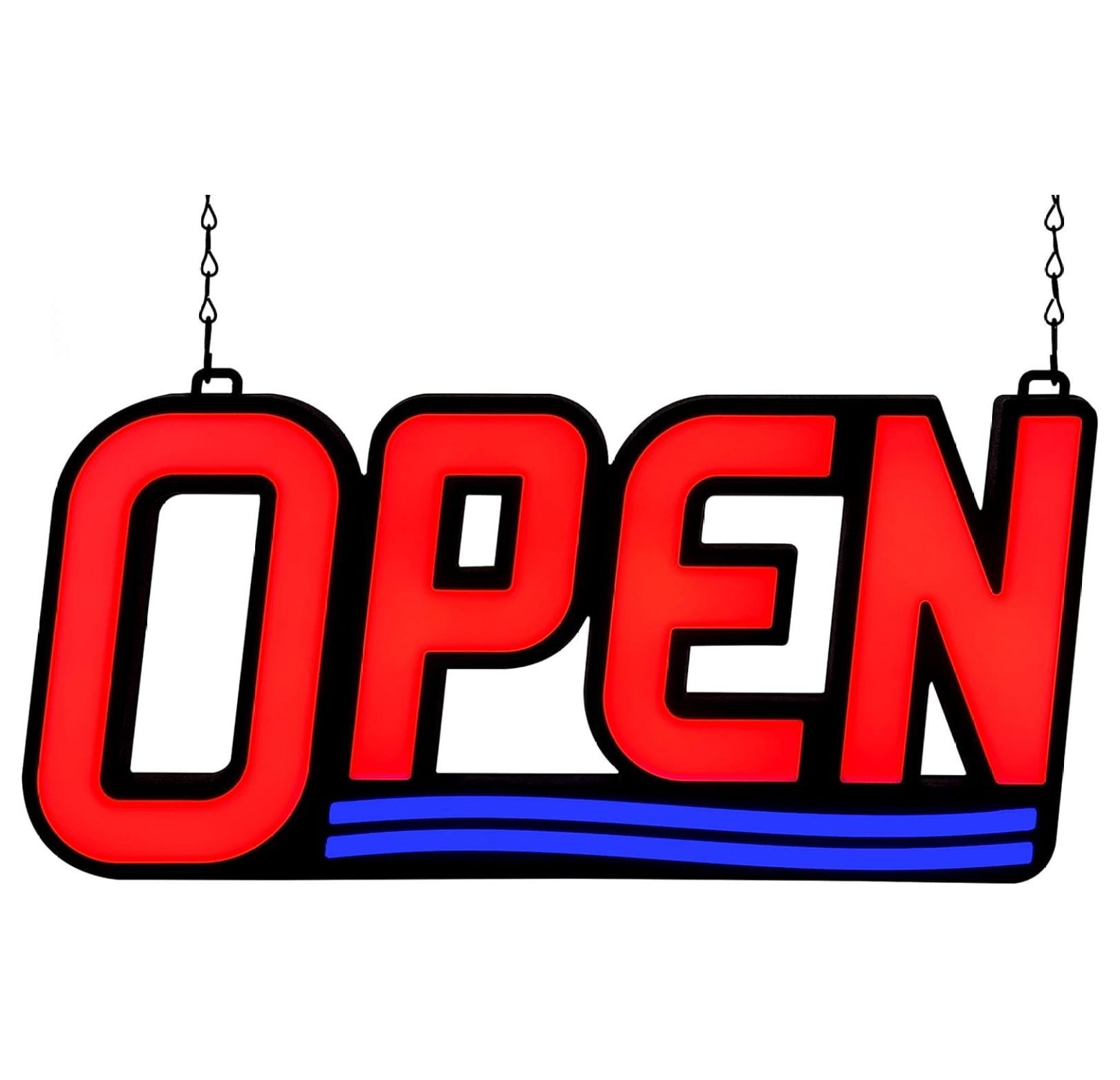 Ultra Bright LED Neon Open Sign Rectangle 17x8 Inch