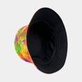 thumbnail image 3 of Protección solar al aire libre Impreso Tie Dye Fisherman Hat Bucket Graffiti Sombrero de doble cara,11 Feliz Sencillez, 3 of 3