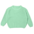 thumbnail image 5 of Girls Boys Knit Sweater Cute Round Neck Long Sleeve Sweaters Pullover Oversized Knitted Sweatshirt Blouse Kids Fall Winter Warm Tops, 5 of 5