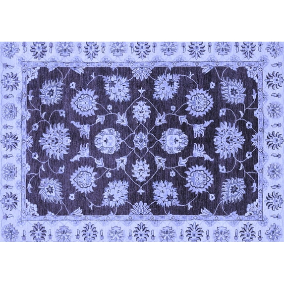 Ahgly Company Indoor Rectangle Oriental Blue Traditional Area Rugs, 6' x 9'