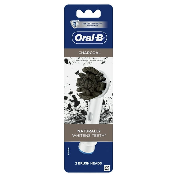 Oral-B Charcoal Electric Toothbrush Replacement Head, White, 2 Ct