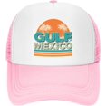 thumbnail image 1 of Pink Gulf of Mexico Hat Vintage Turtle Palm Tree Cap, 1 of 8