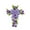 Purple, variant on Easter Cross Wreath for Front Door,Artificial Easter Simulated Lily Cross Garland with Bow,Spring Rustic Home Door Wall Easter Decoration Wreaths