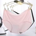 thumbnail image 4 of ZXYOUPING 3pcs Mujeres Bragas Sin Costuras De Seda De Hielo Rastro Ropa Interior De Cintura Media Color Caramelo Algodón Entrepierna Lencería M-XXLpangjing, 4 of 4
